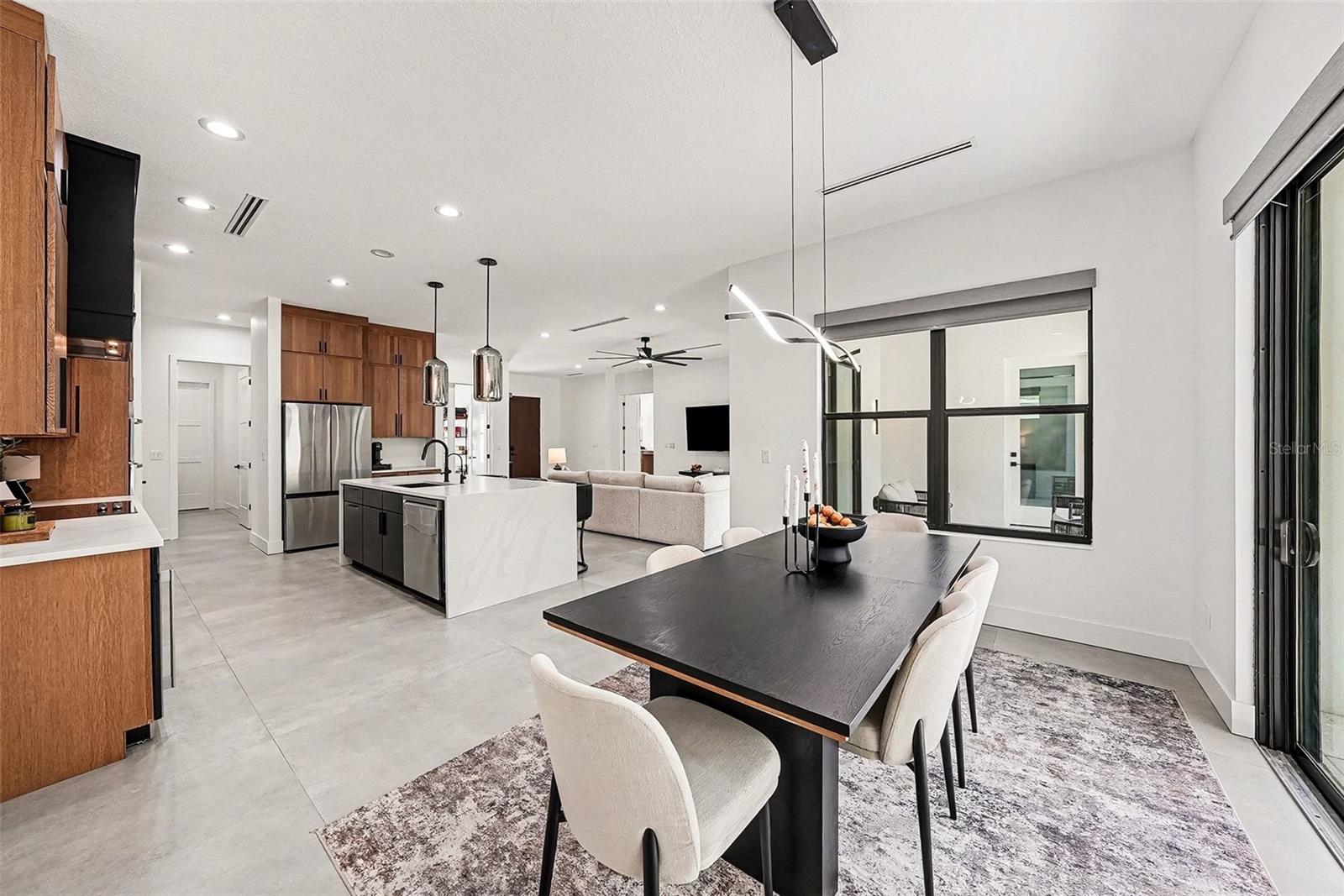 Open floor plan flows effortlessly