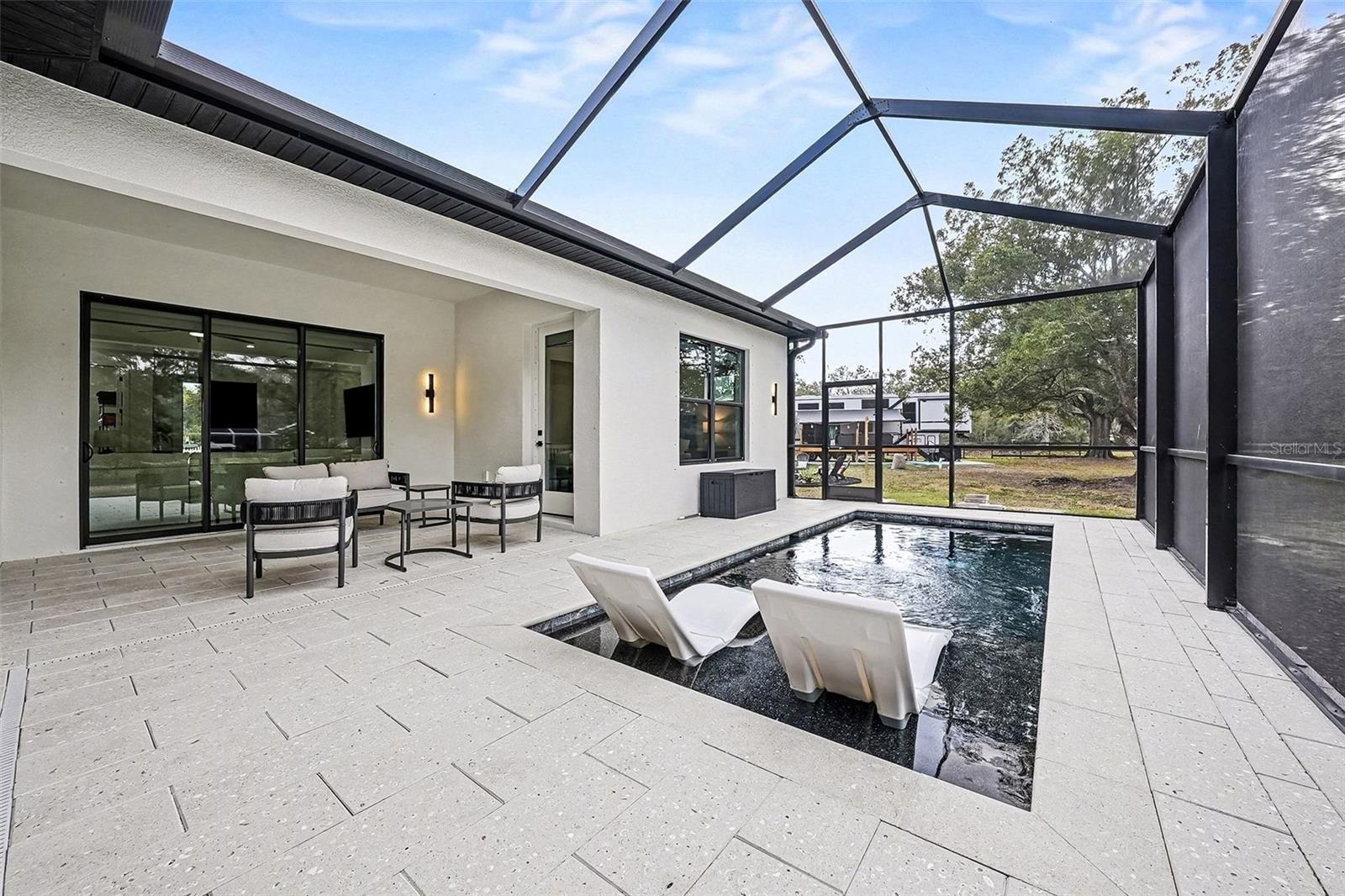 Your heated, saltwater plunge pool awaits!