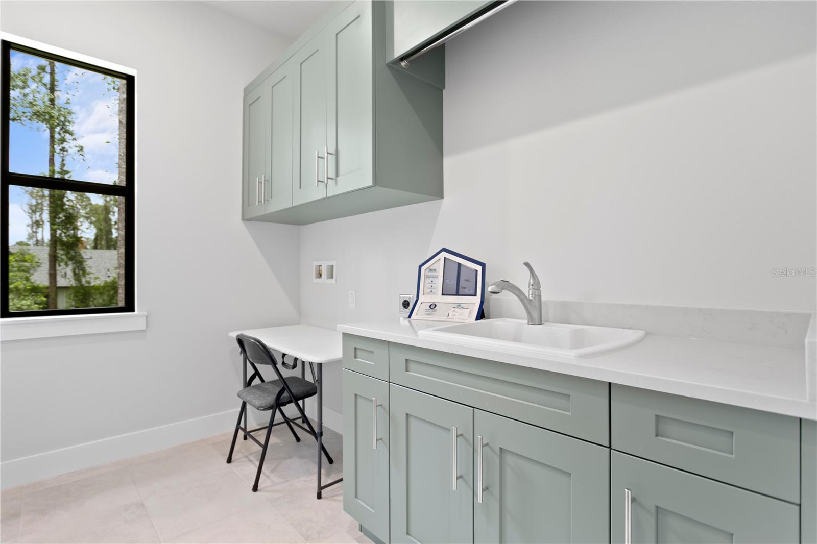 Ultility room cabinetes and hanging valance