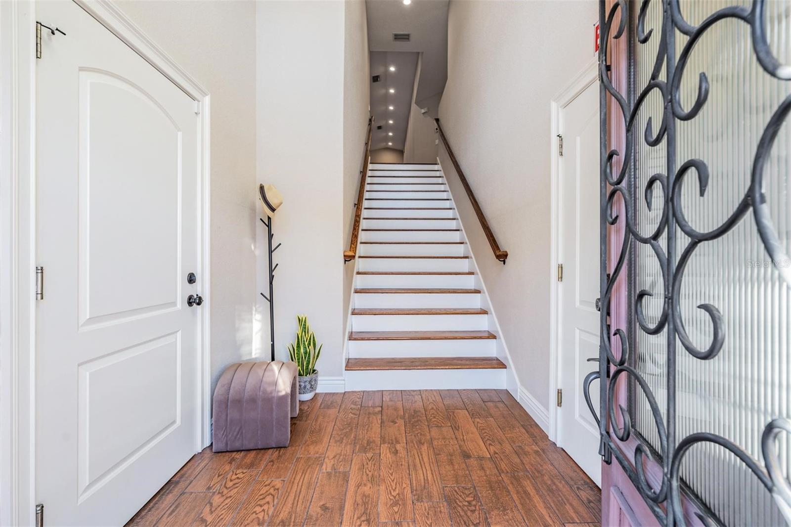 Foyer with Retractable Chandelier