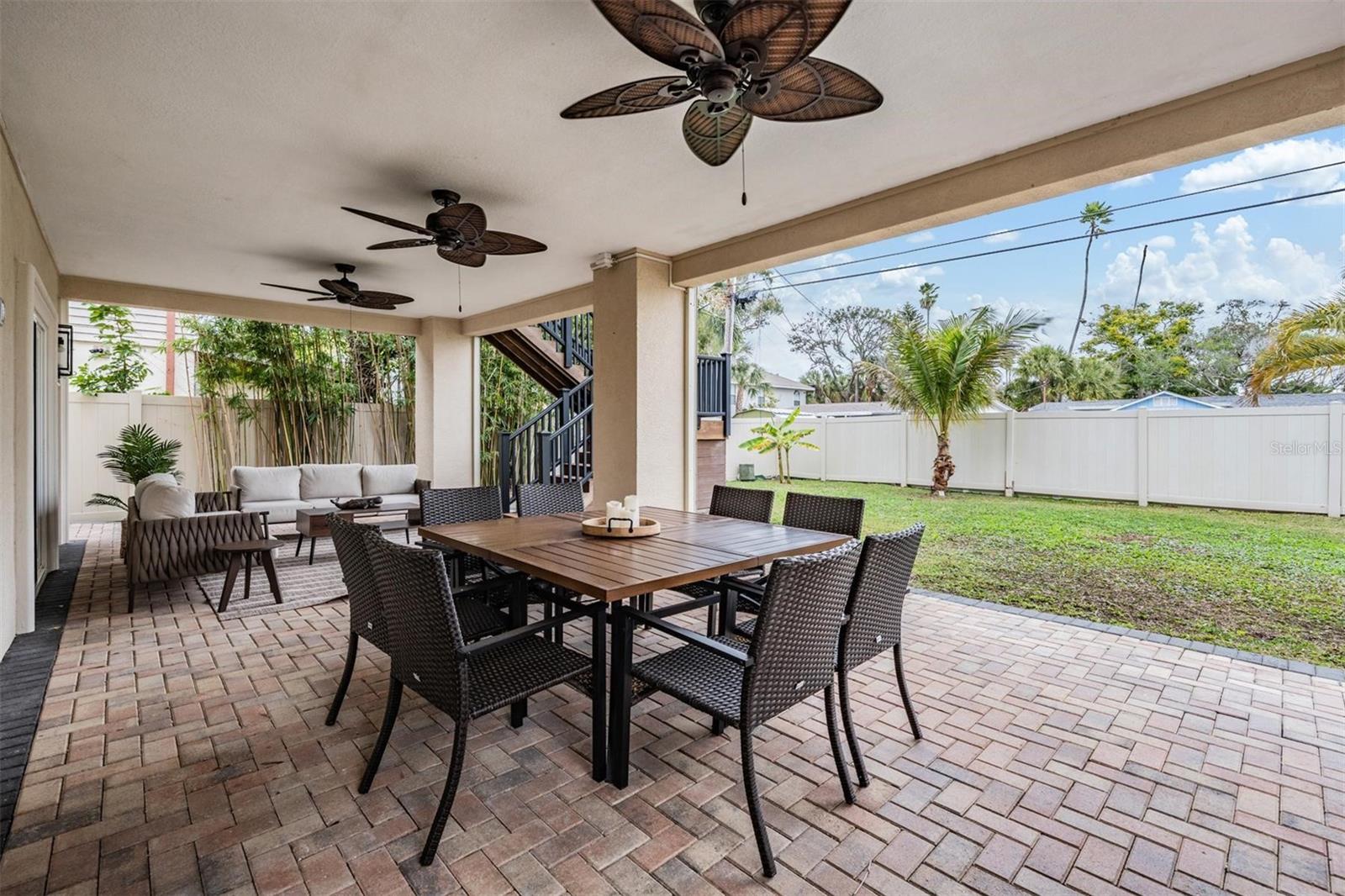 Downstairs Patio with Built-in Kitchen and Retractable Screens