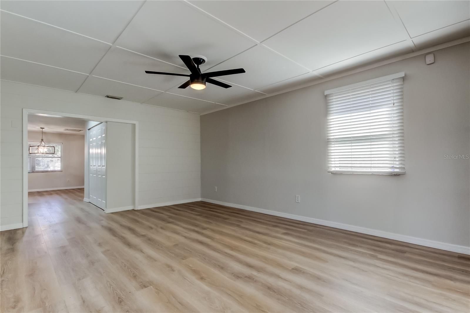 Family room view towards kitchen