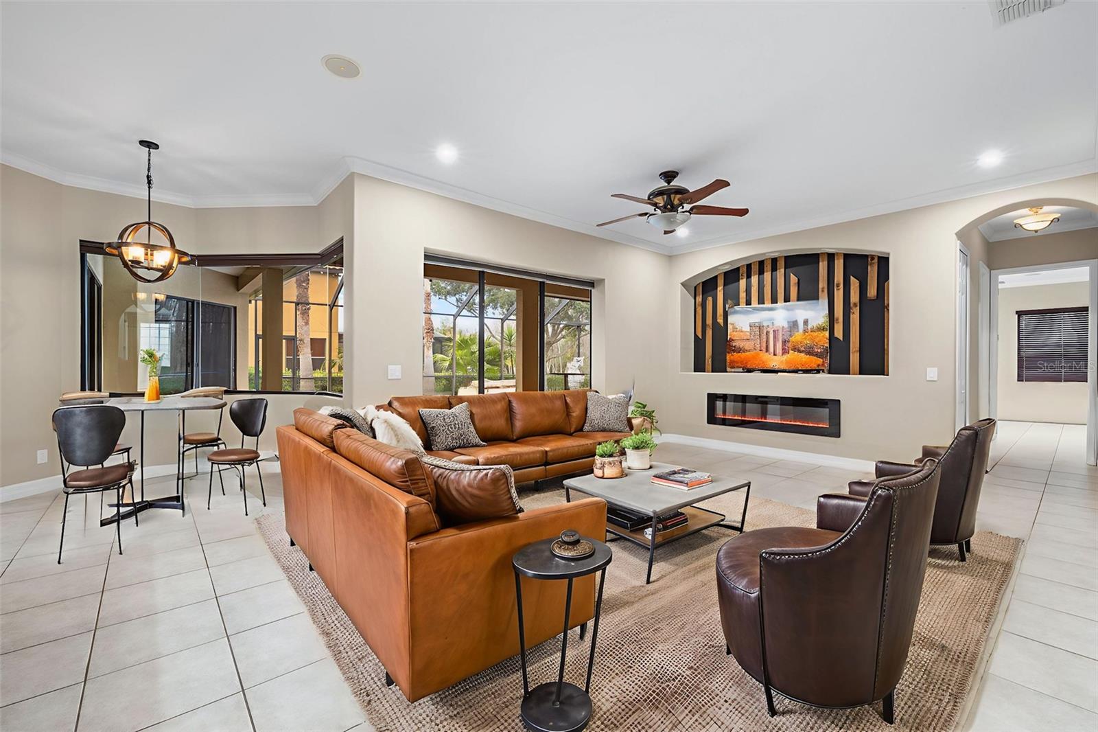 virtually stage family room