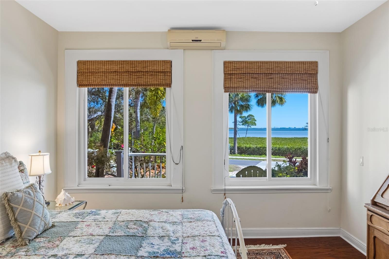 Guest bedroom with views of Old Tampa Bay