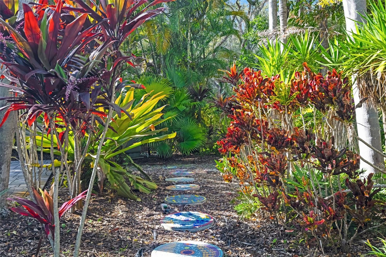 Mosaics adorn the grounds