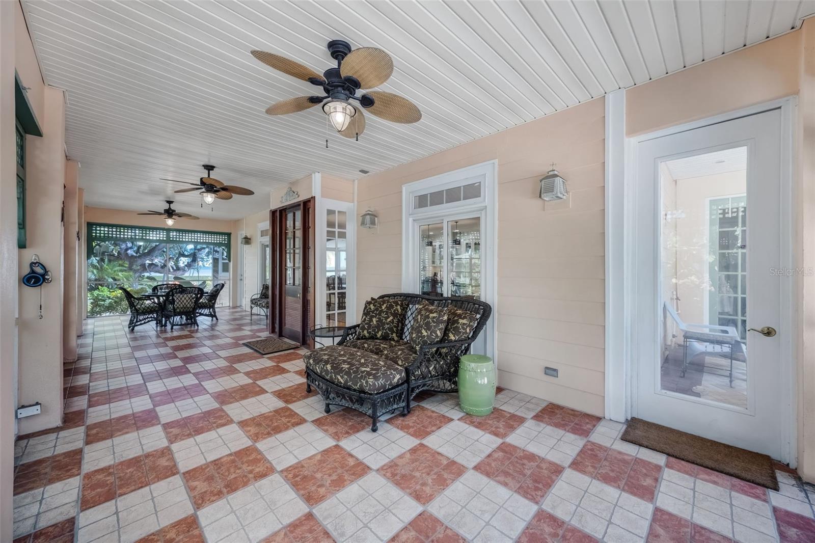 Much to enjoy in this spacious porch setting