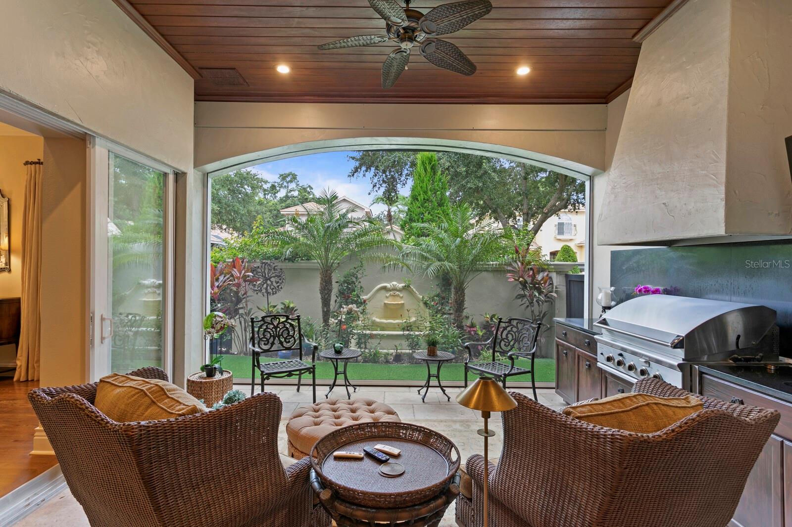 Screened outdoor patio