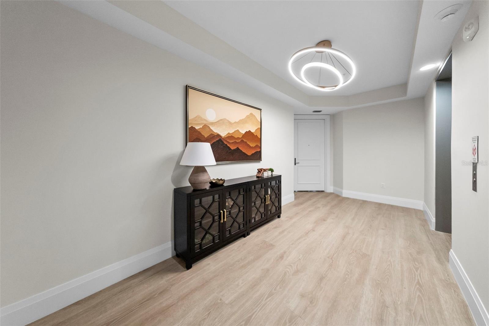 Elevator entrance to private foyer.