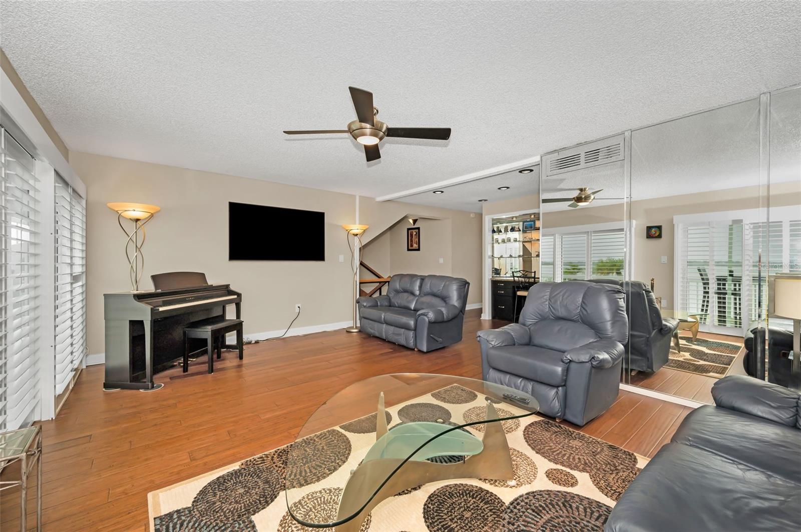 The elevated layout creates a breezy flow from the living and dining spaces