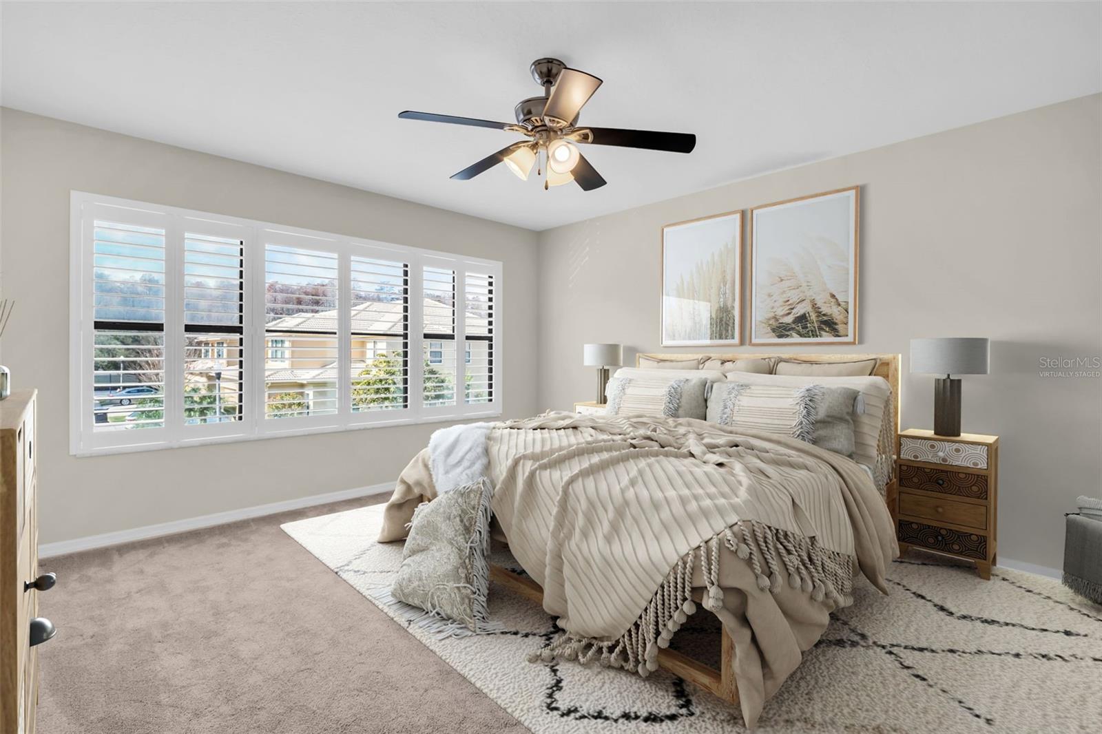 Huge 3rd bedroom privately located at the front of the home upstairs~ VIRTUALLY STAGED