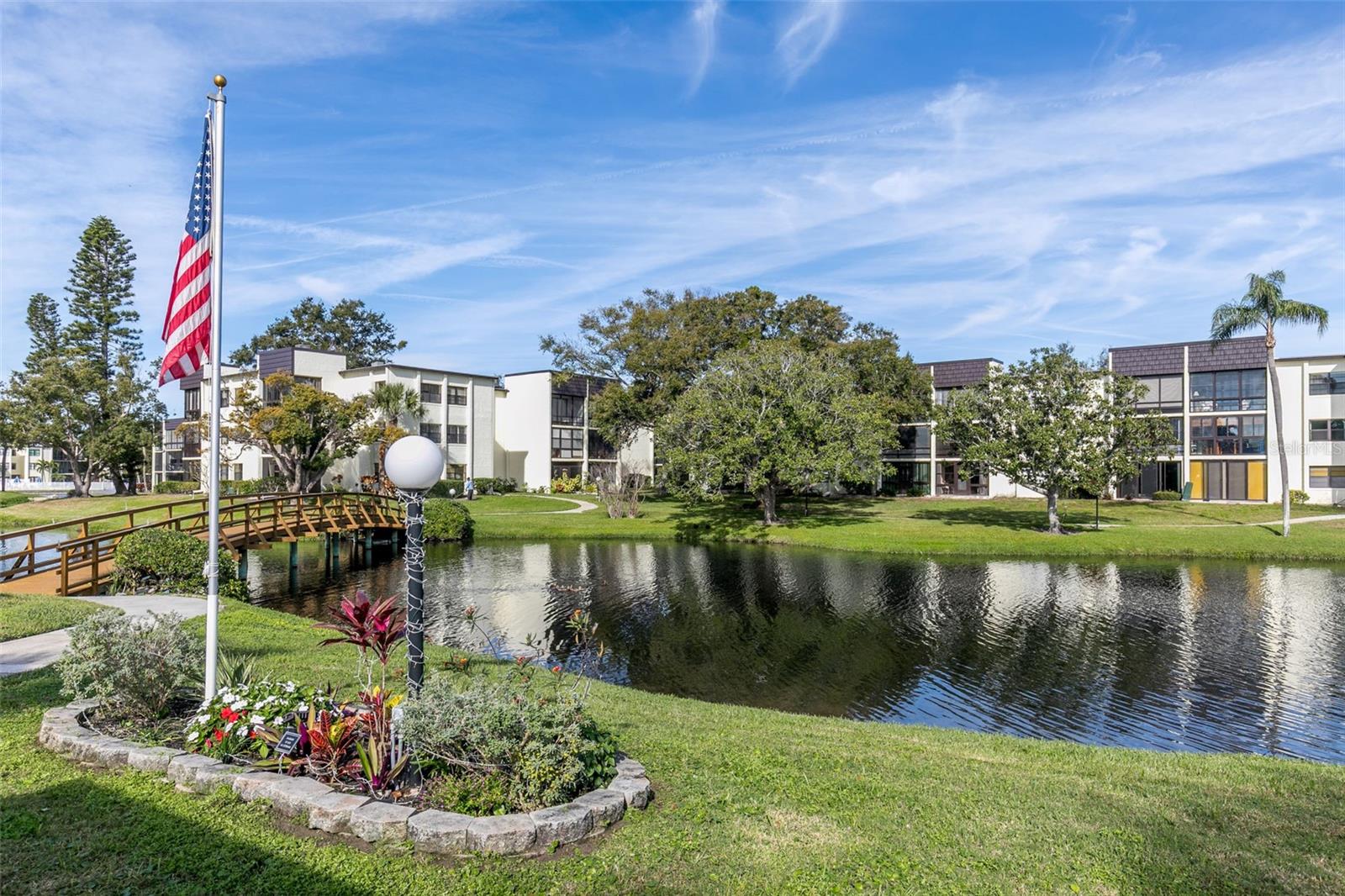 Pond and Walking Bridge