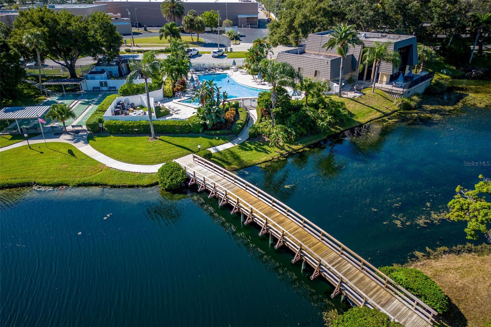 Overview of Pond and Amenities