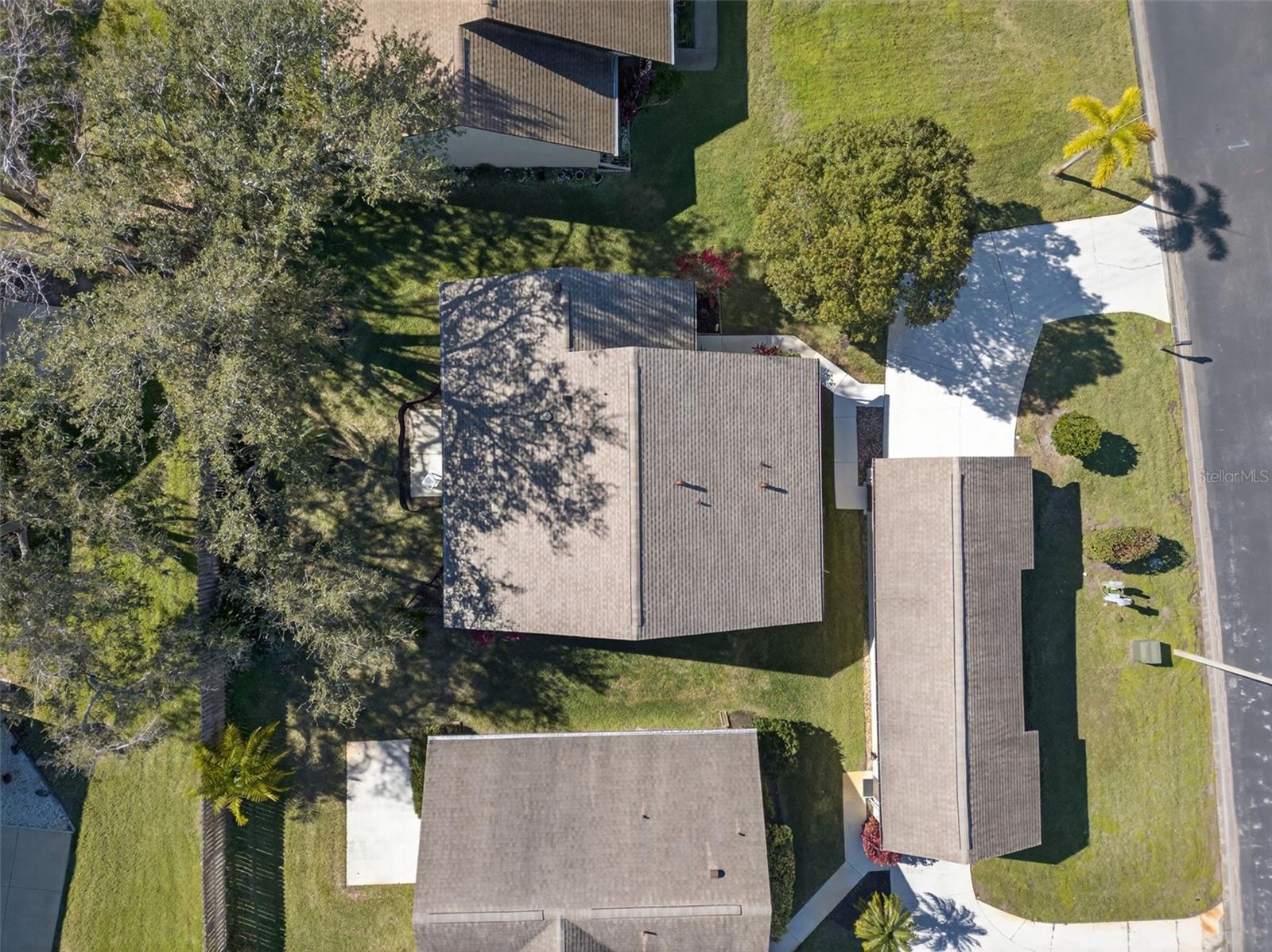 Overhead view. New roof in December 2025