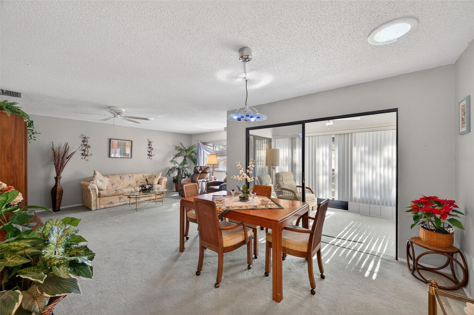 Dining room, living room