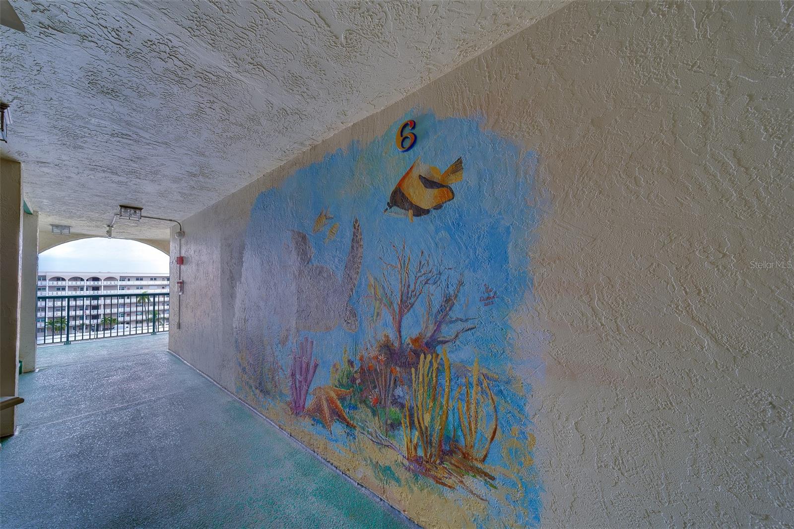 Step out of elevator