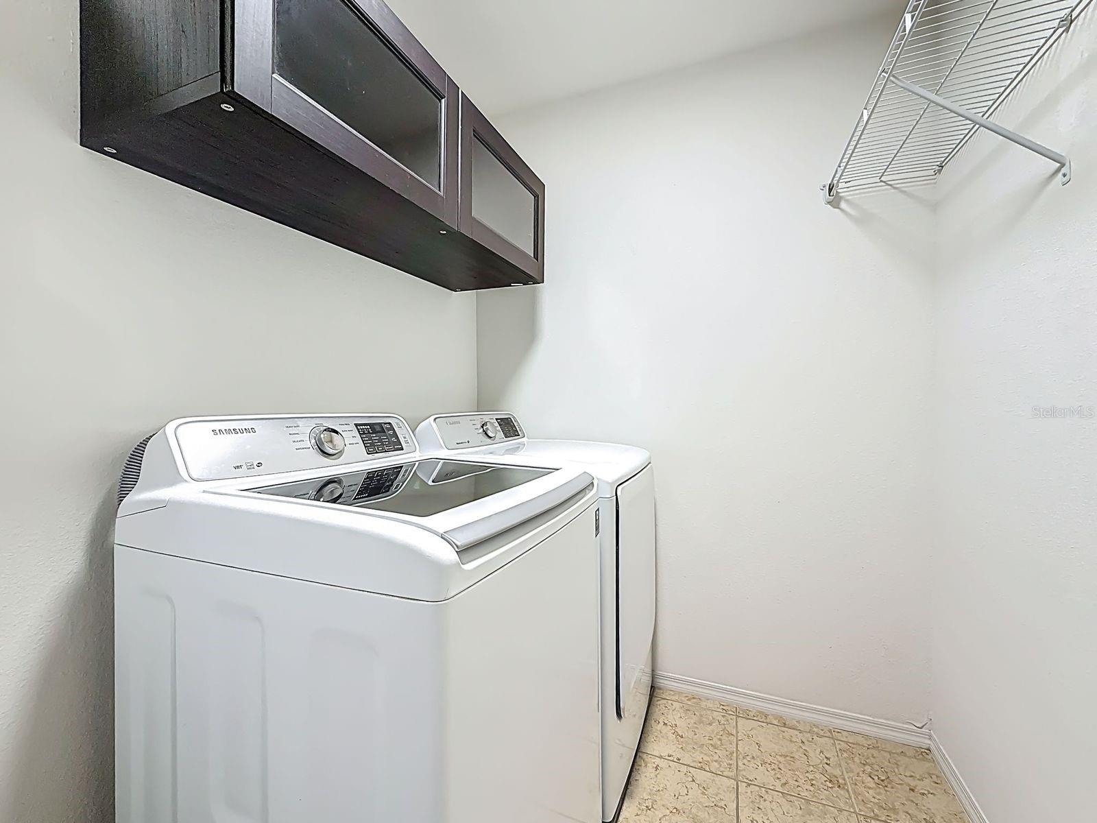 Inside Large Laundry Room with washer and dryer