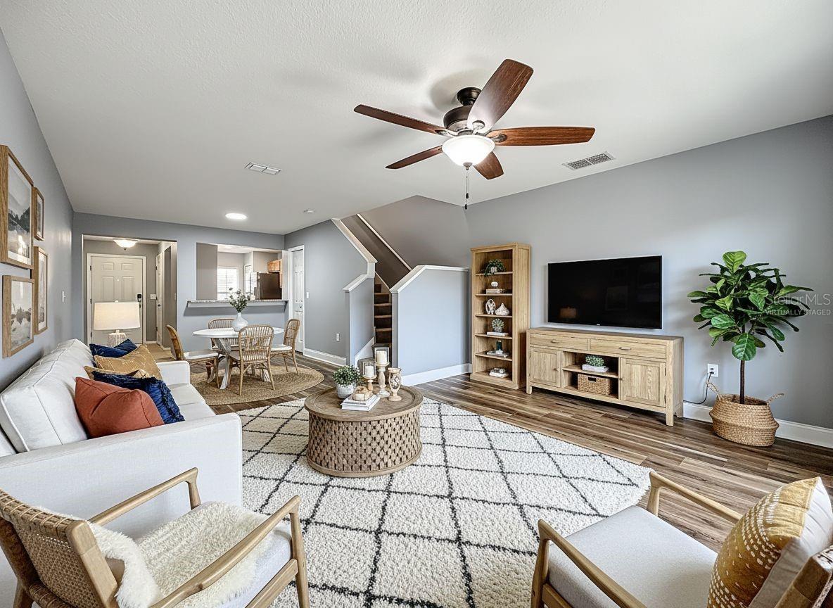 Virtually Staged Living Room