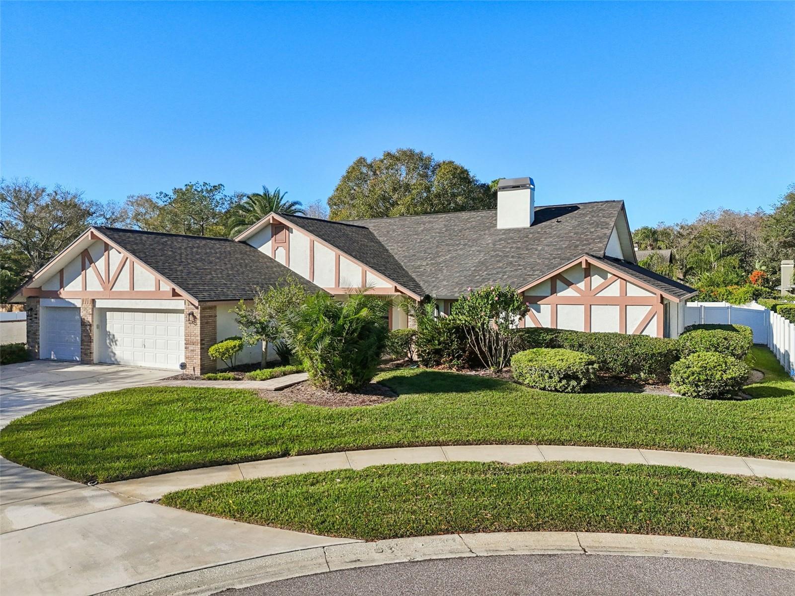 Lovely curb appeal on quiet cul-de-sac