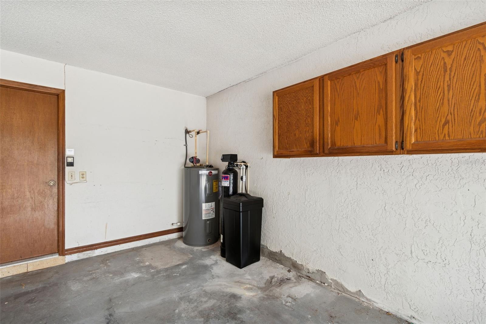 Whole house water softener in garage