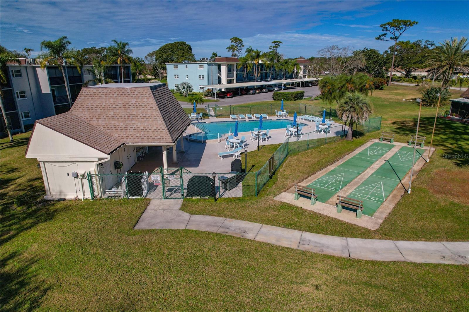 Community Pool and Shuffleboard Courts