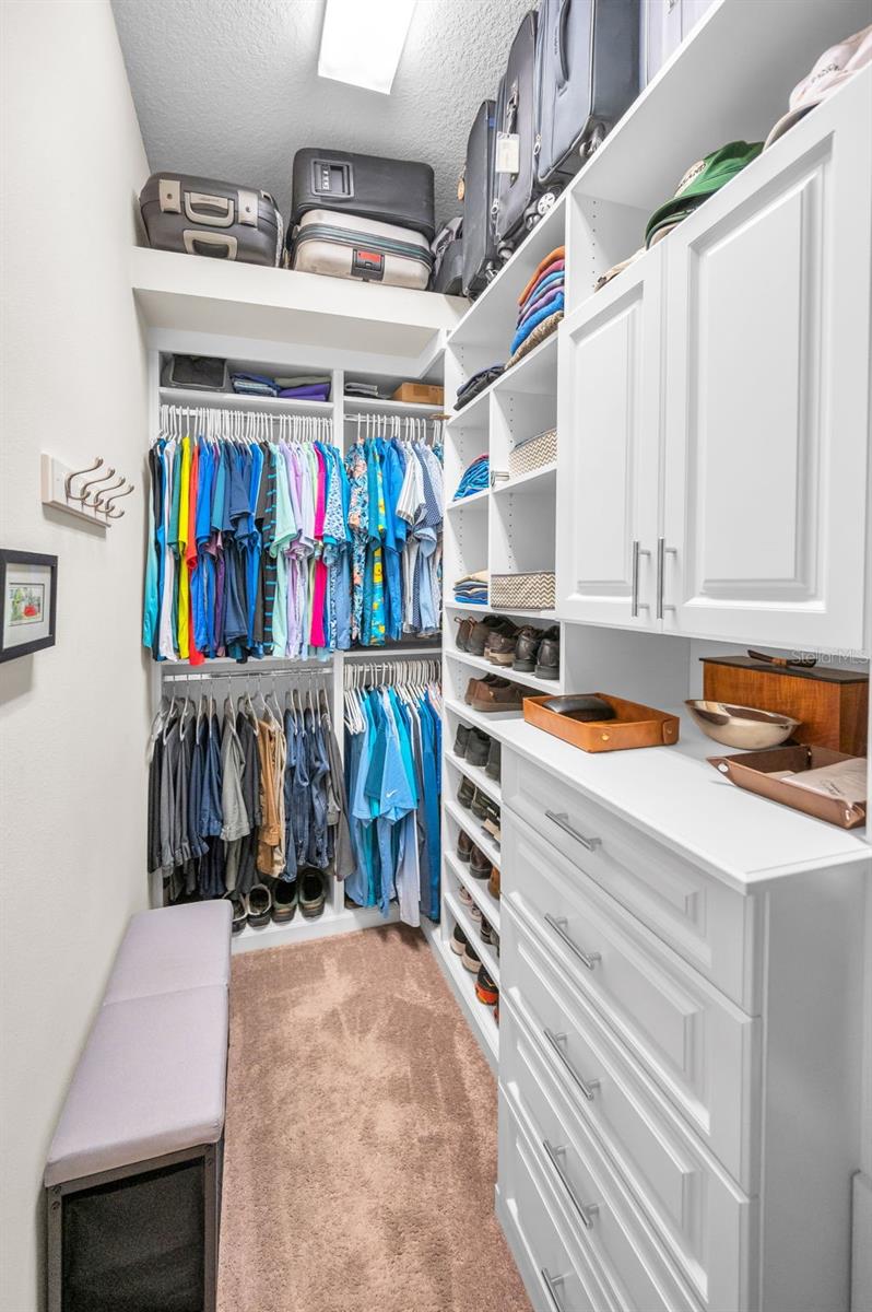 One of two walk-in closets