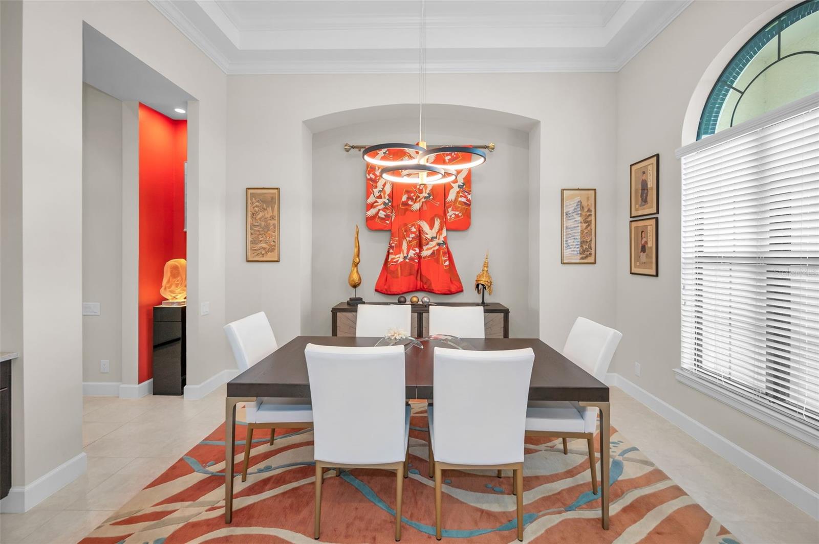 Big picture window in dining room