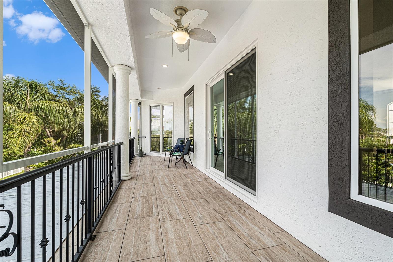 upper screened patio.