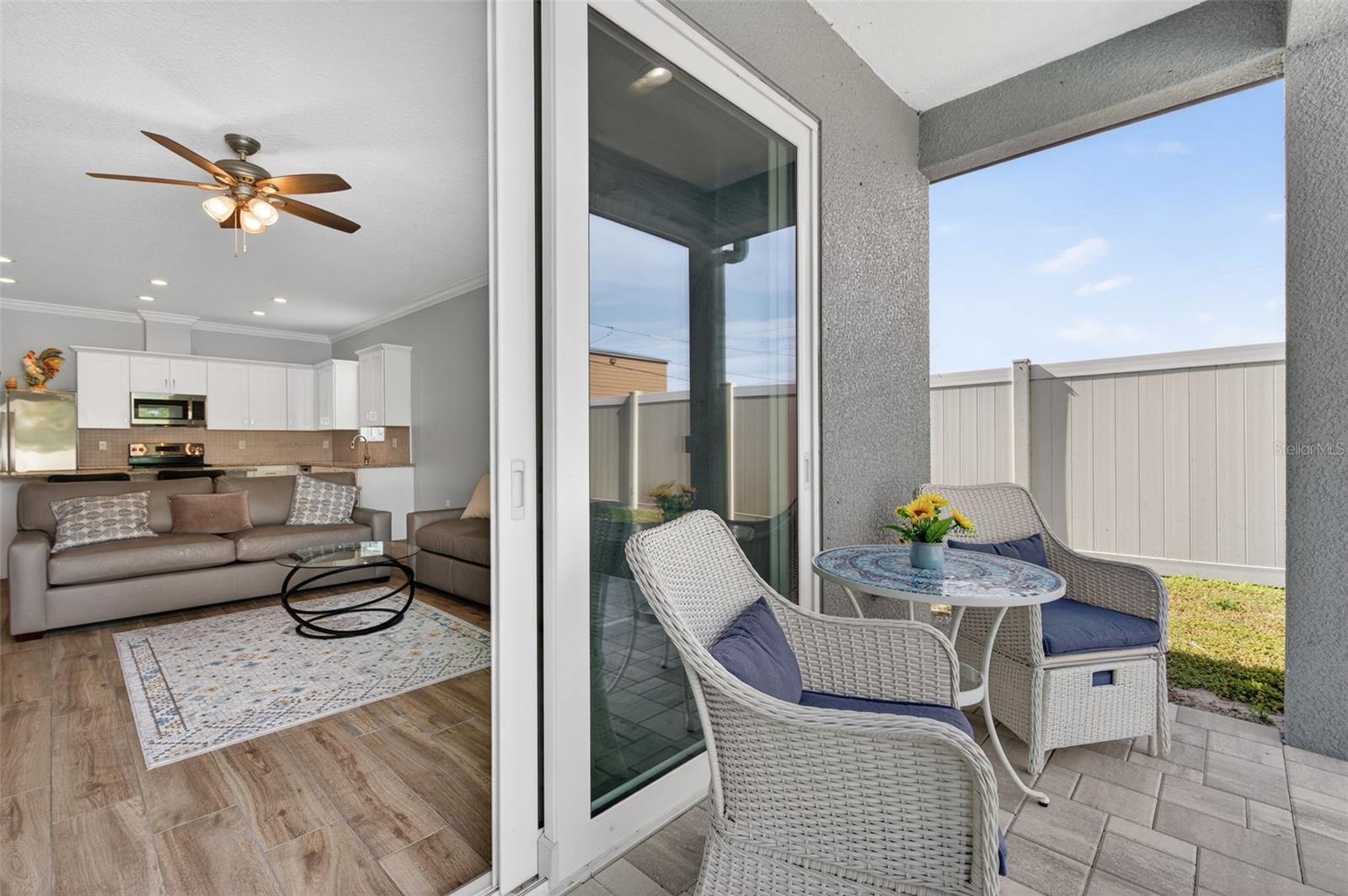 paver pool sitting area