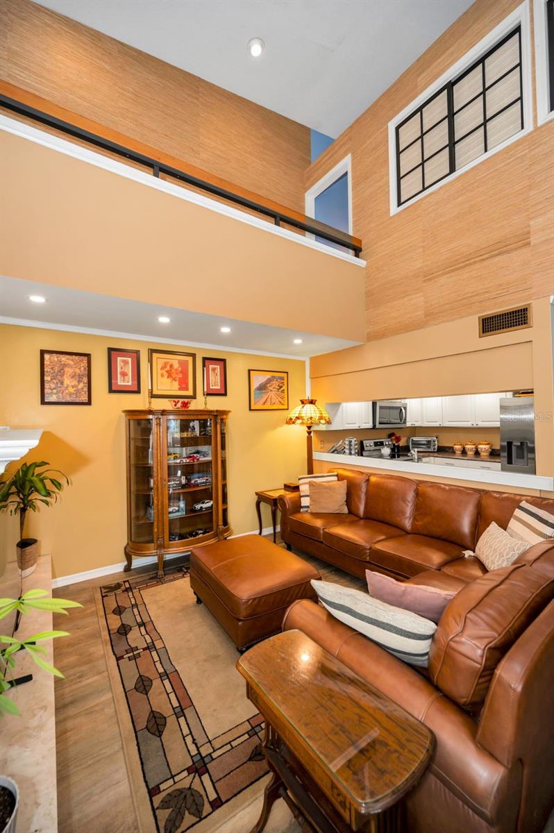 VIEW UP TO THE LOFT WALK AND OWNER'S SUITE