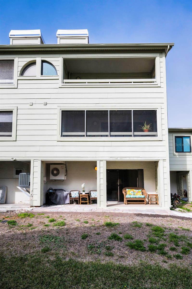 PATIO, SCREENED BALCONY AND OPEN AIR BALCONY
