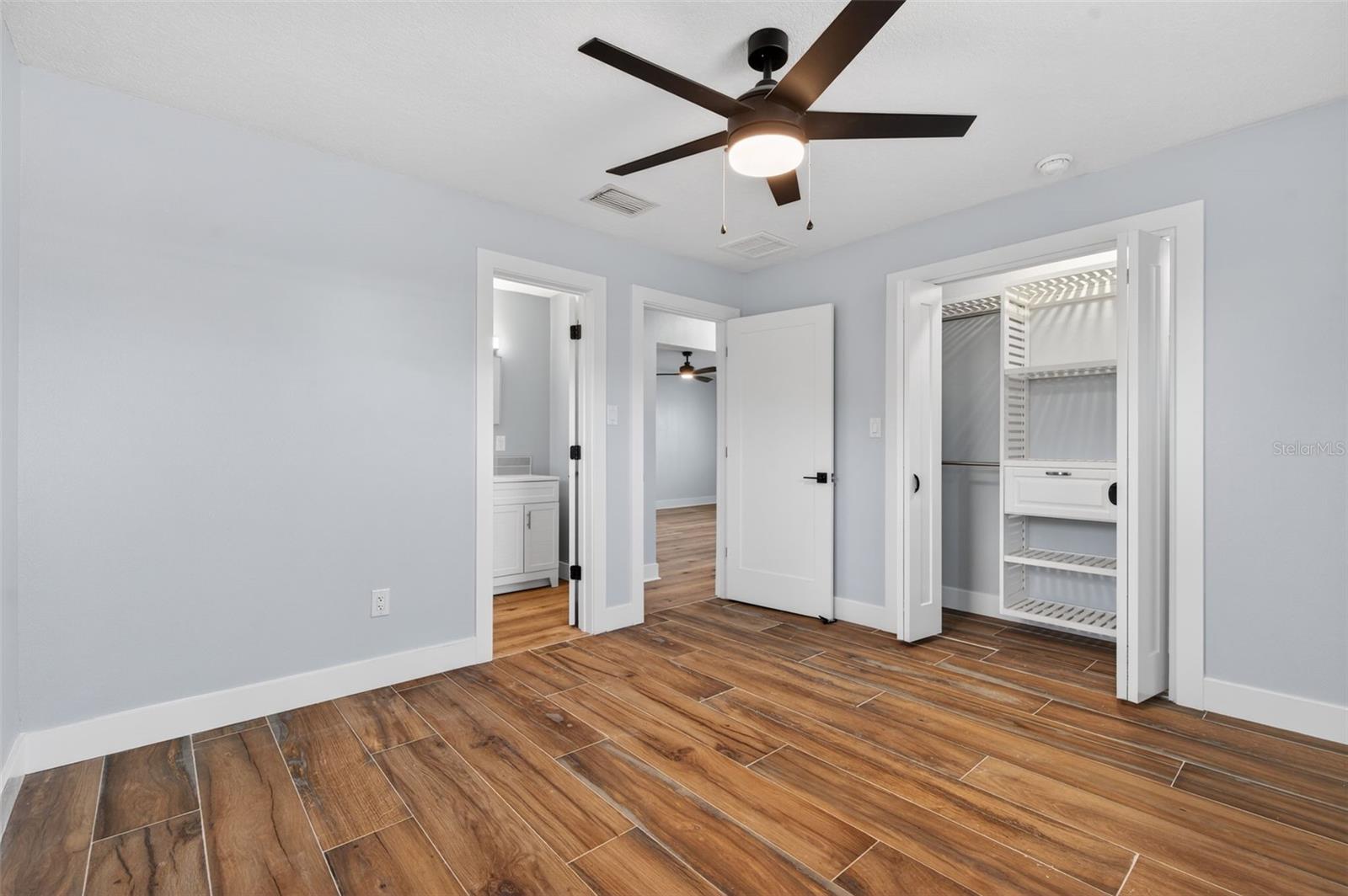 Master bedroom with ensuite bathroom and upgraded closet