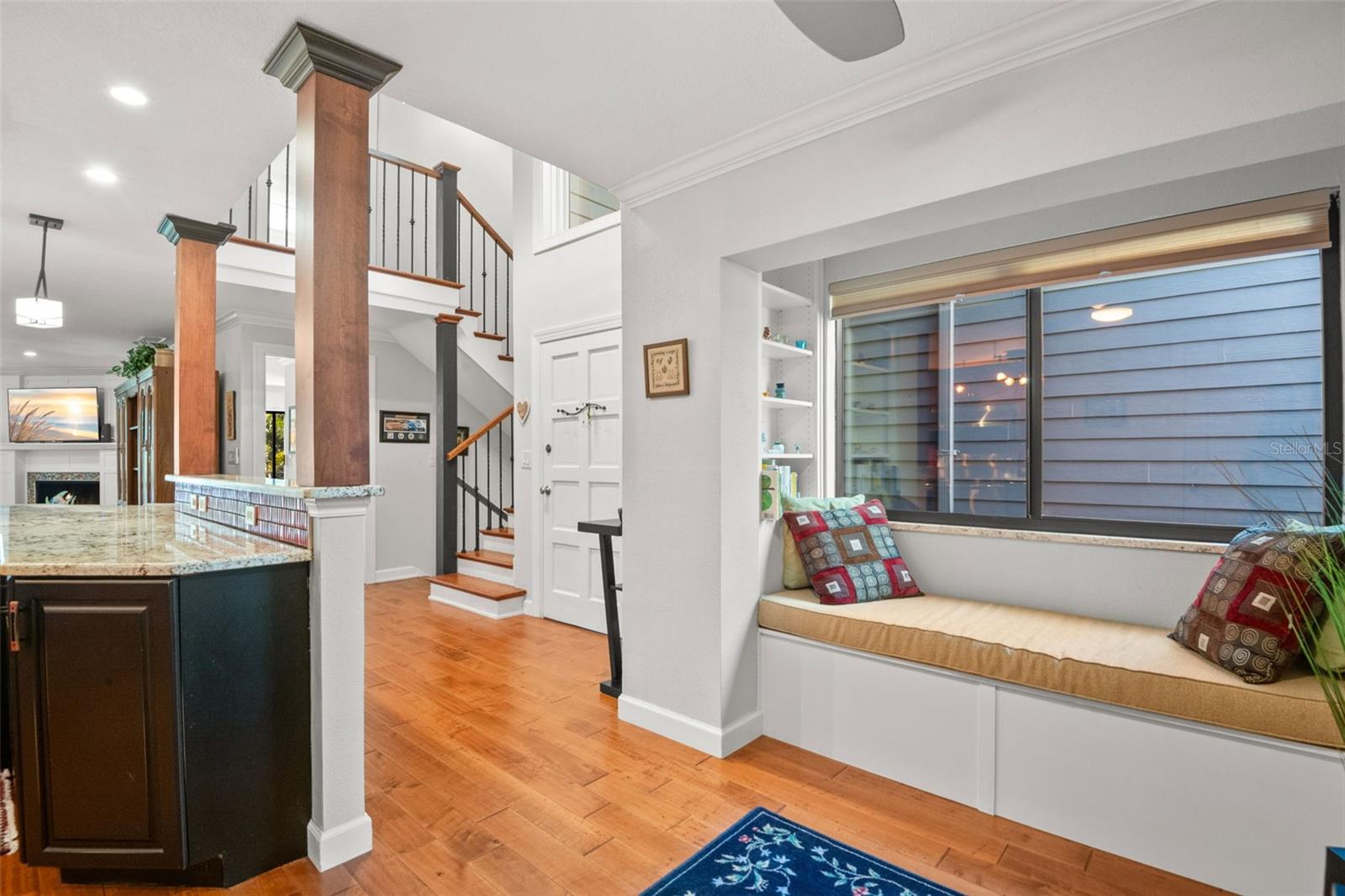 Window seat in dining area