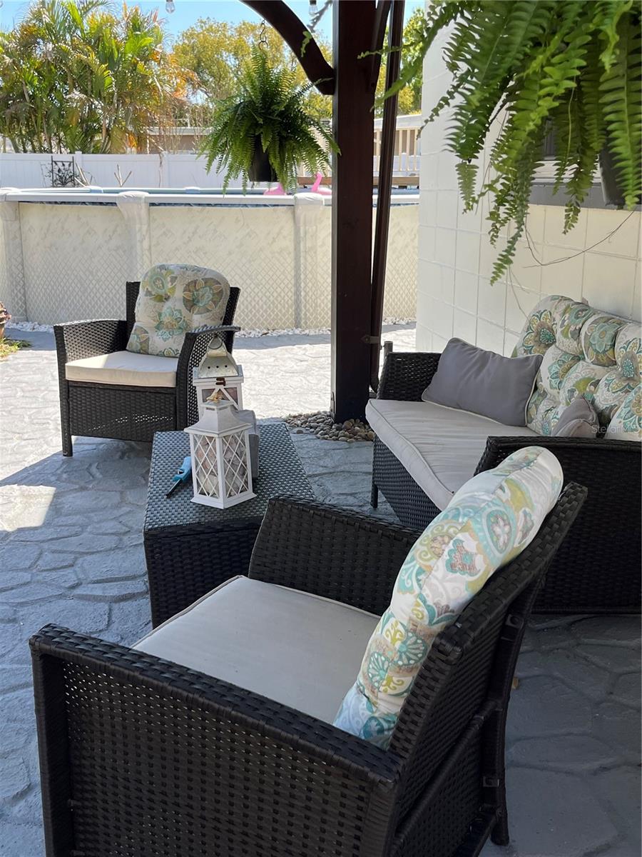 Entertain in the backyard