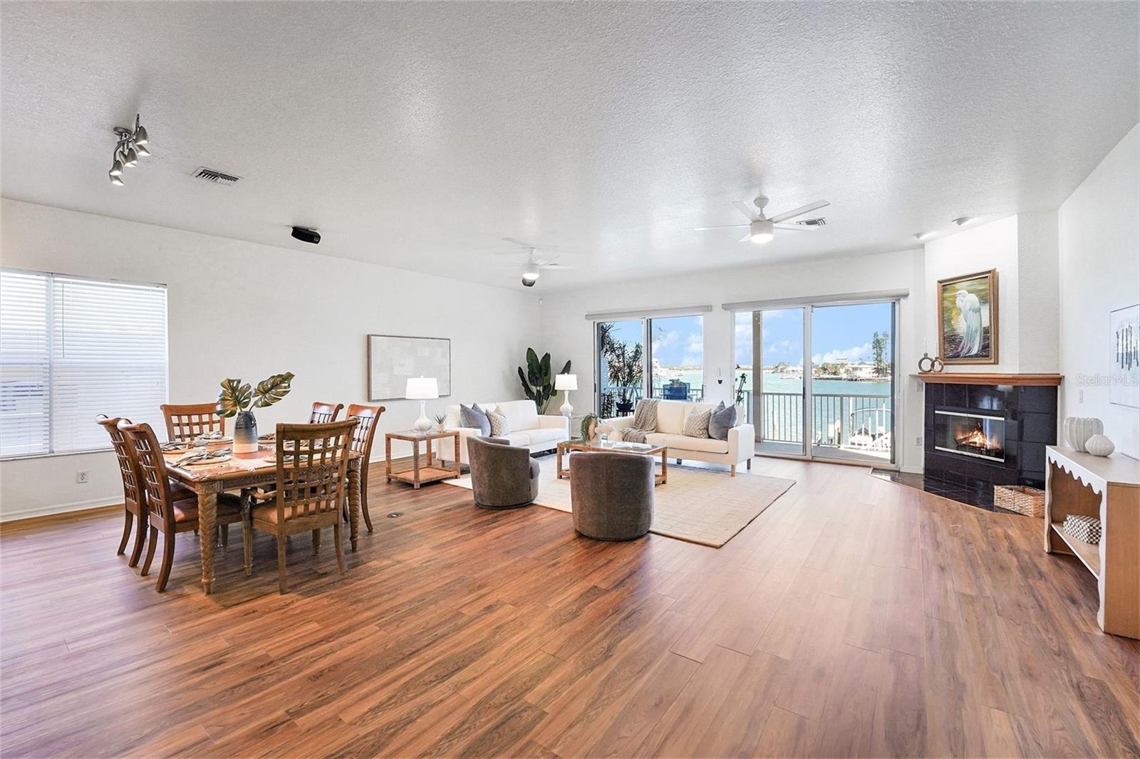 Main Level Great Room-Balcony overlooking the Bay.