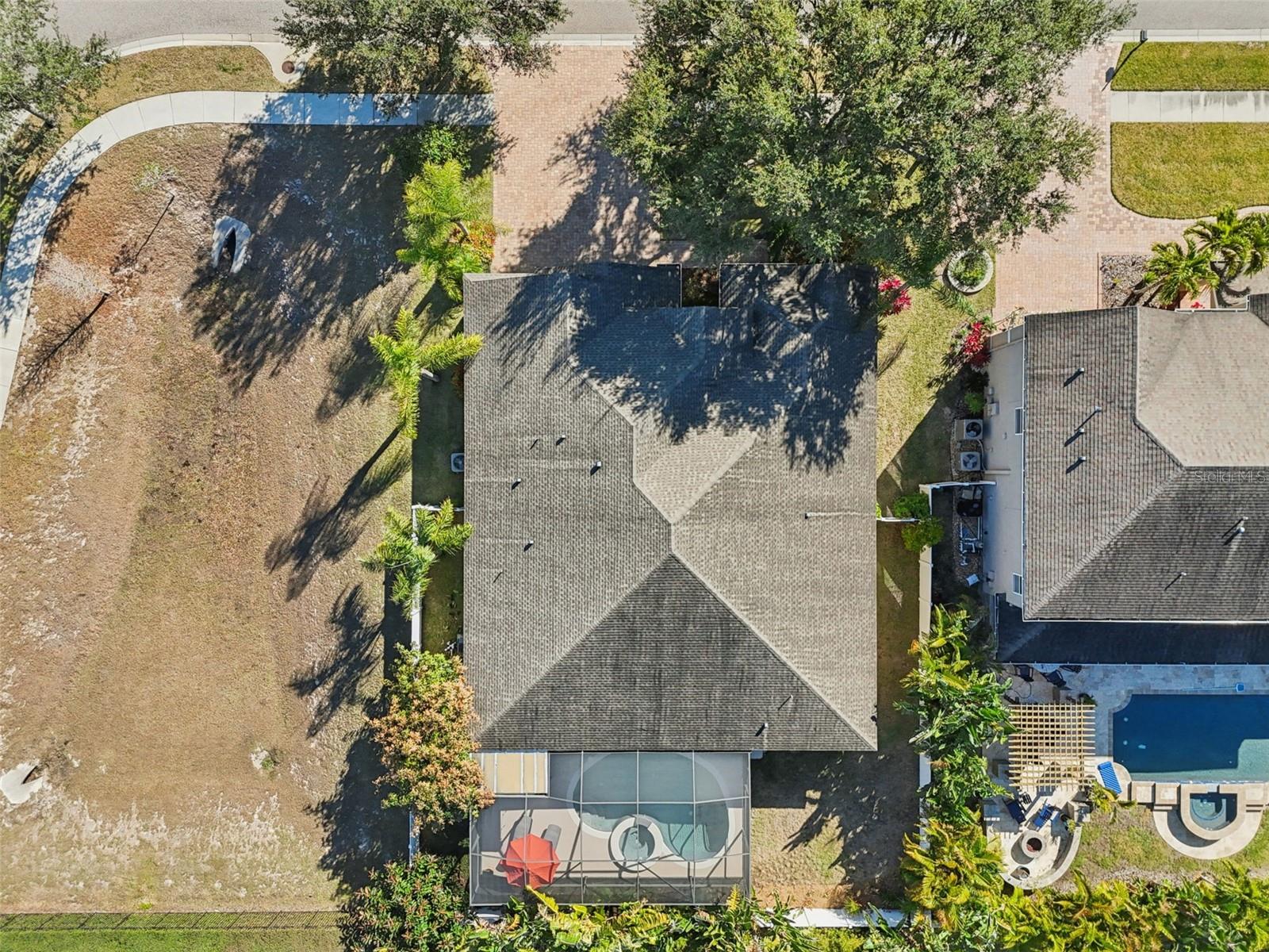 Aerial view of home