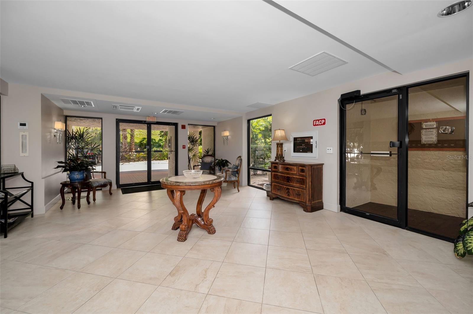 Second secure lobby entrance into parking garage