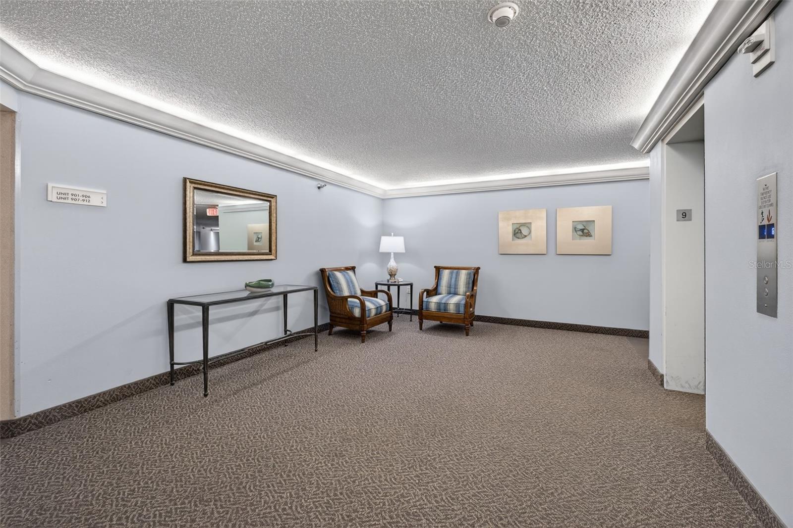 Main hallway on 9th Floor