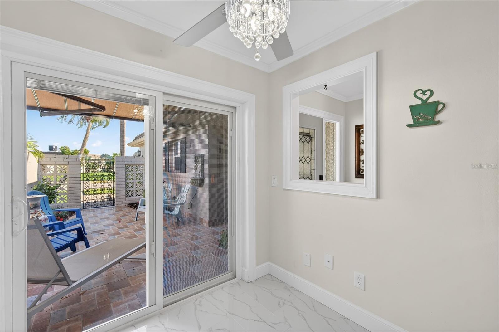 Dinette with window into Foyer