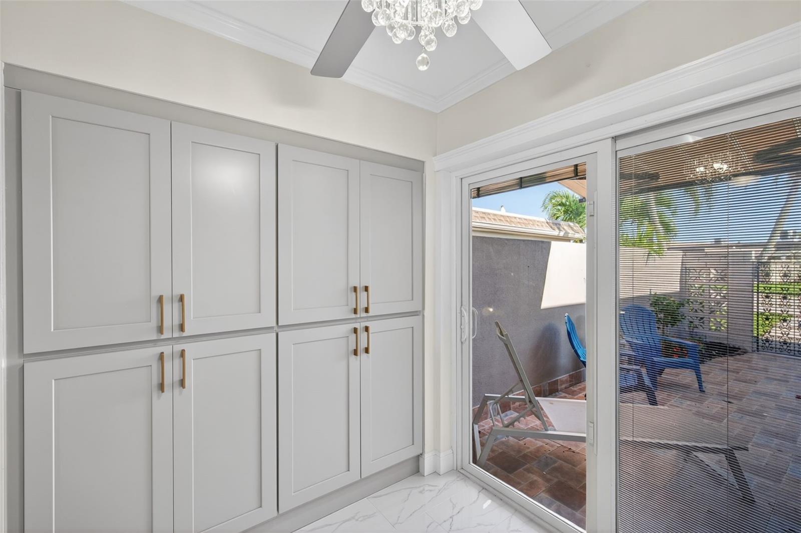 Plenty of cabinets in the Dinette area