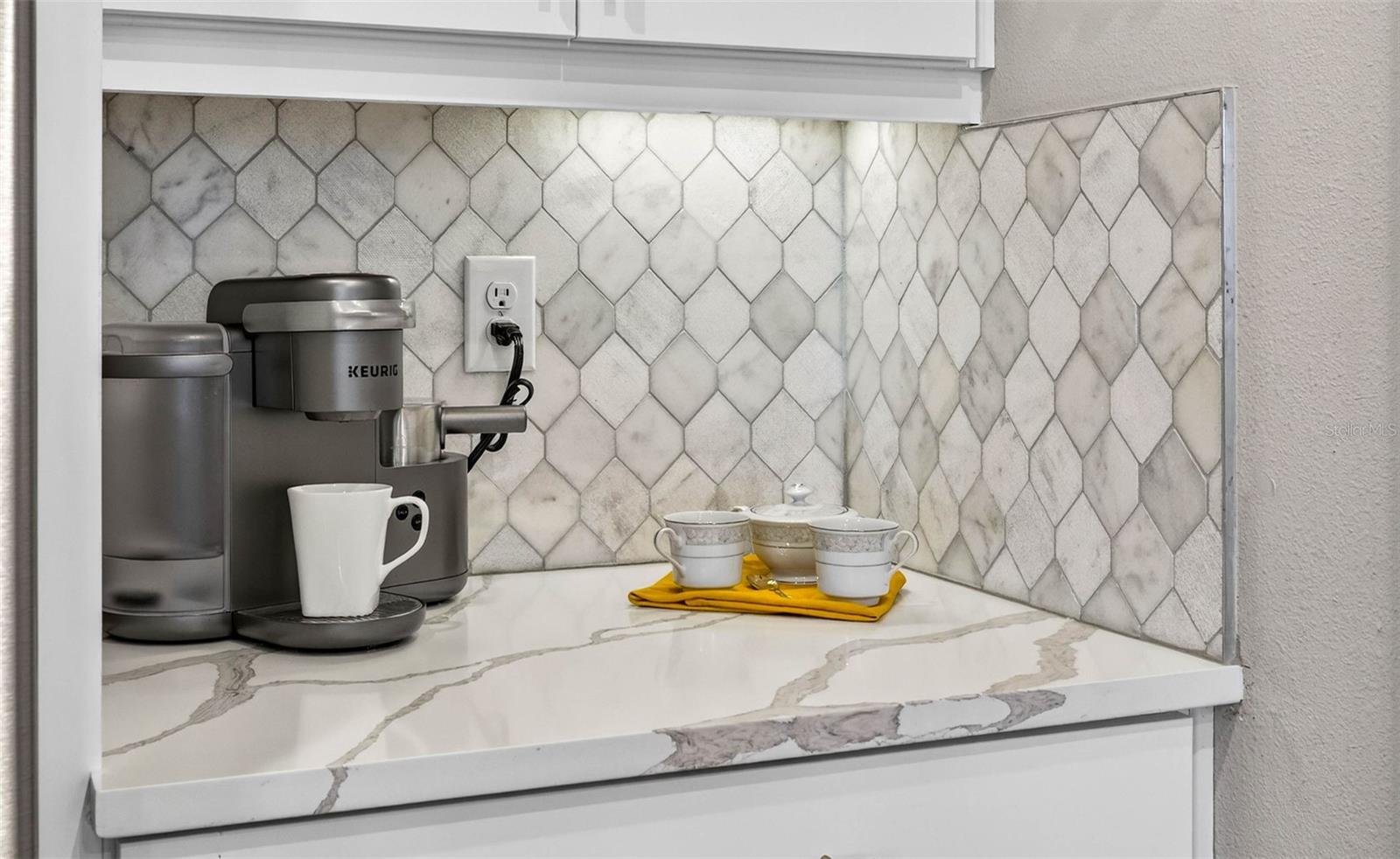 Your morning routine becomes a joy with the coffee nook.