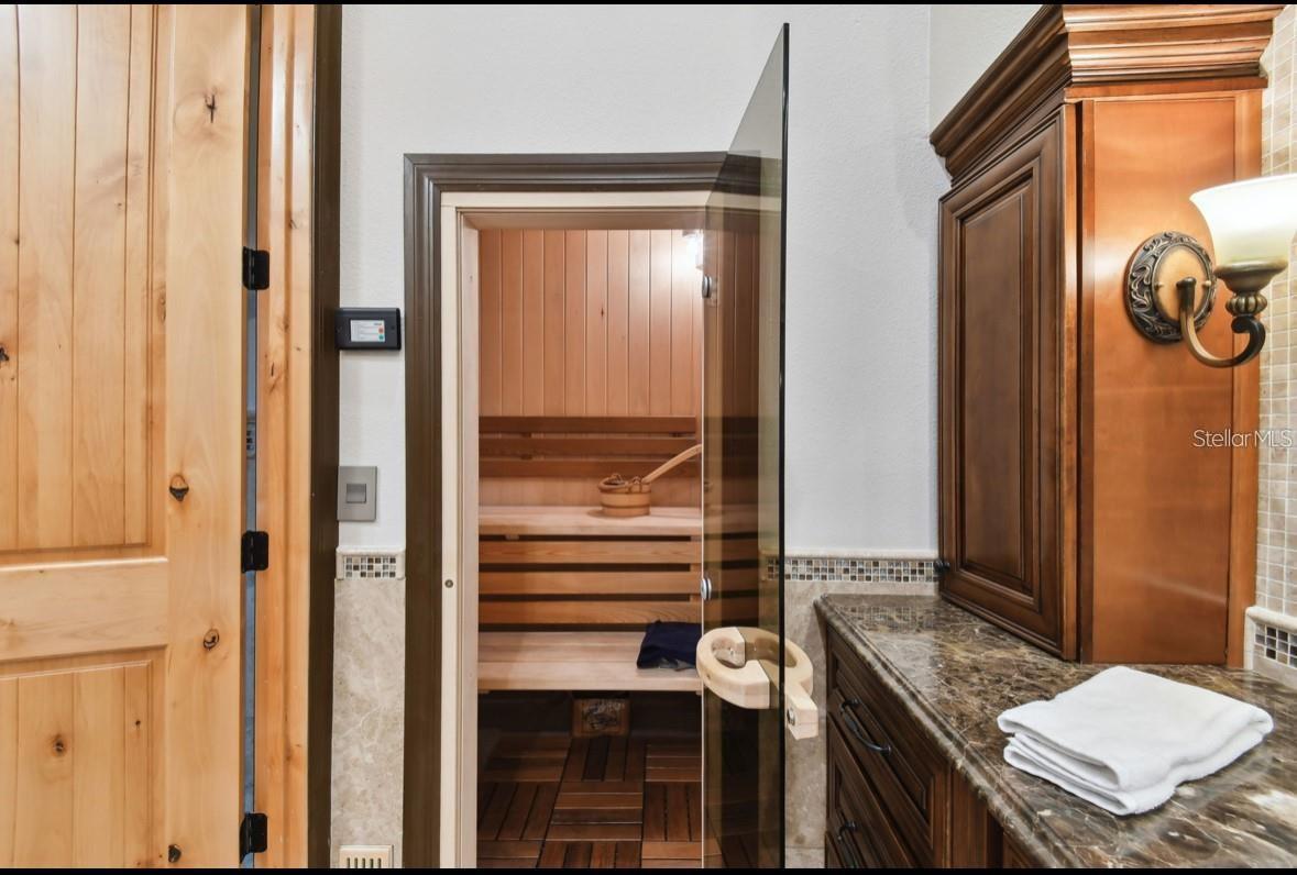 sauna in primary bath