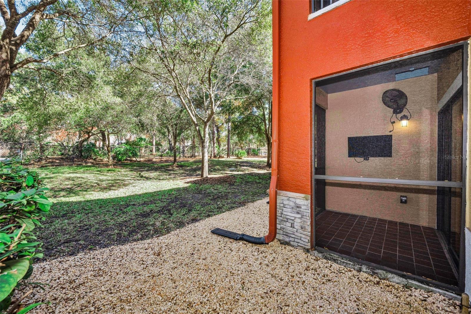 LANAI LOOKS OUT TO GREEN SPACE