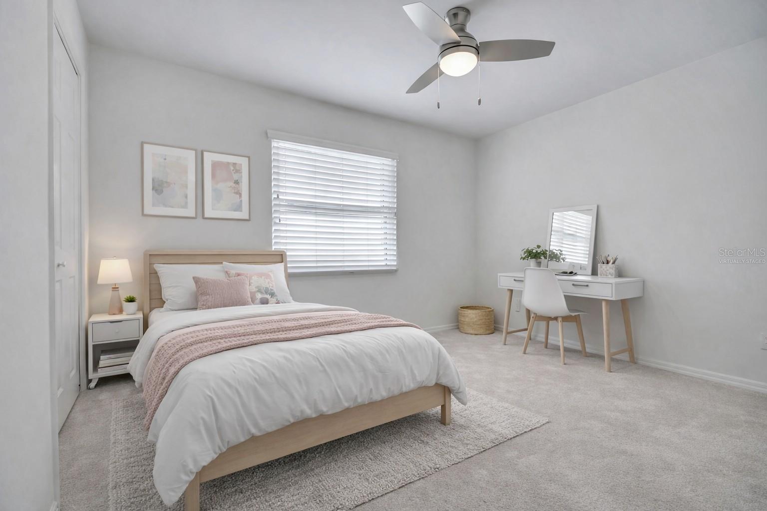 virtually staged bedroom