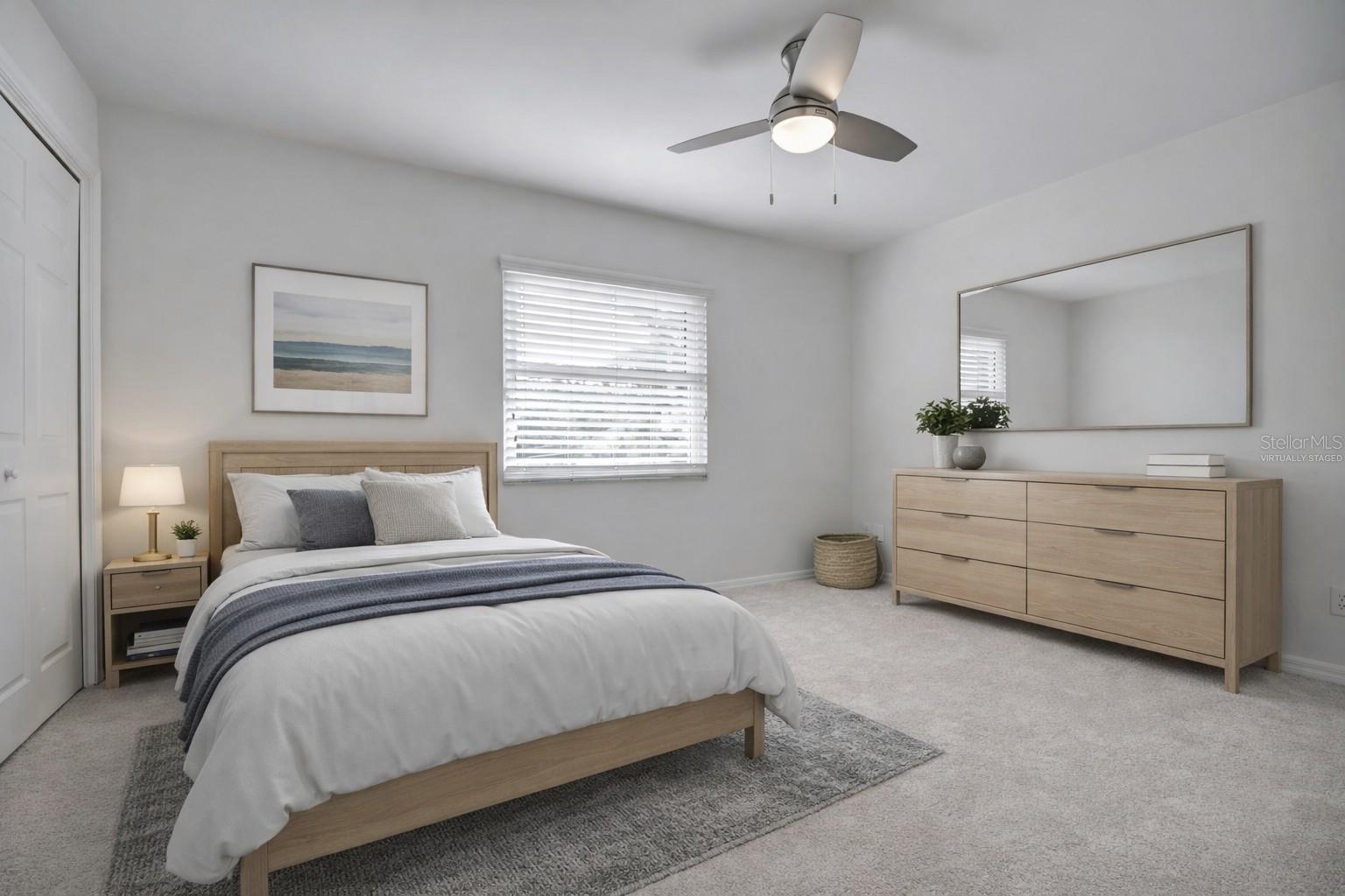 virtually staged bedroom