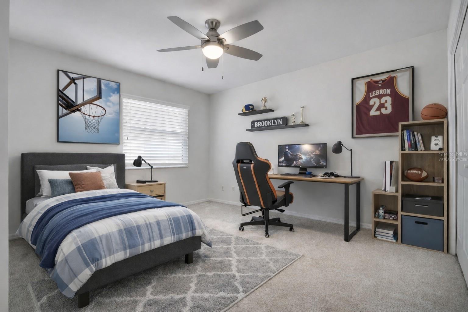virtually staged bedroom