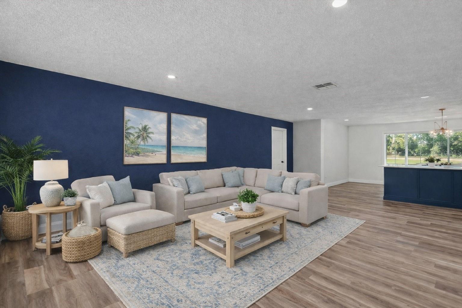 Virtually staged Livingroom