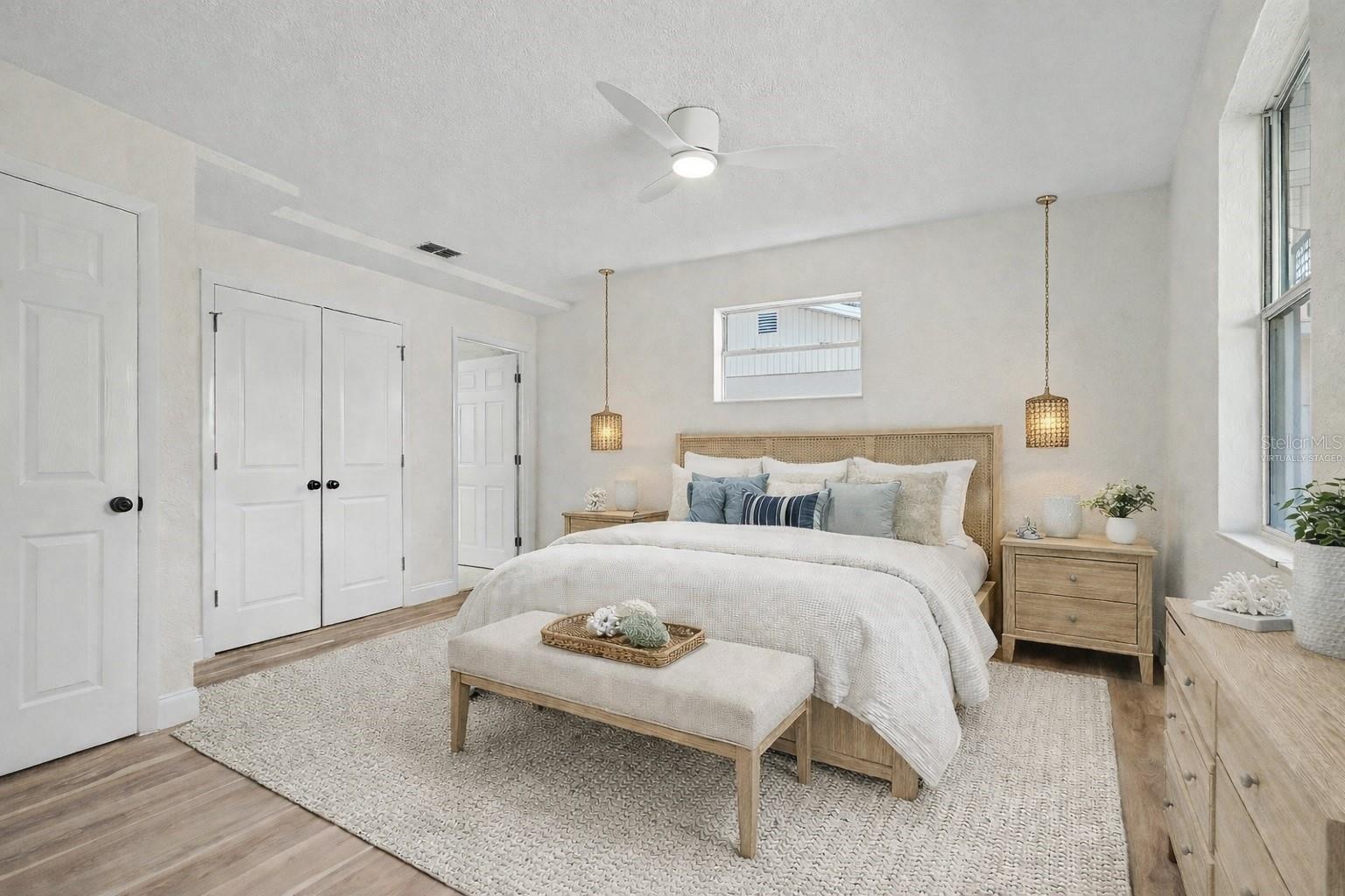 Virtually Staged Master Bedroom