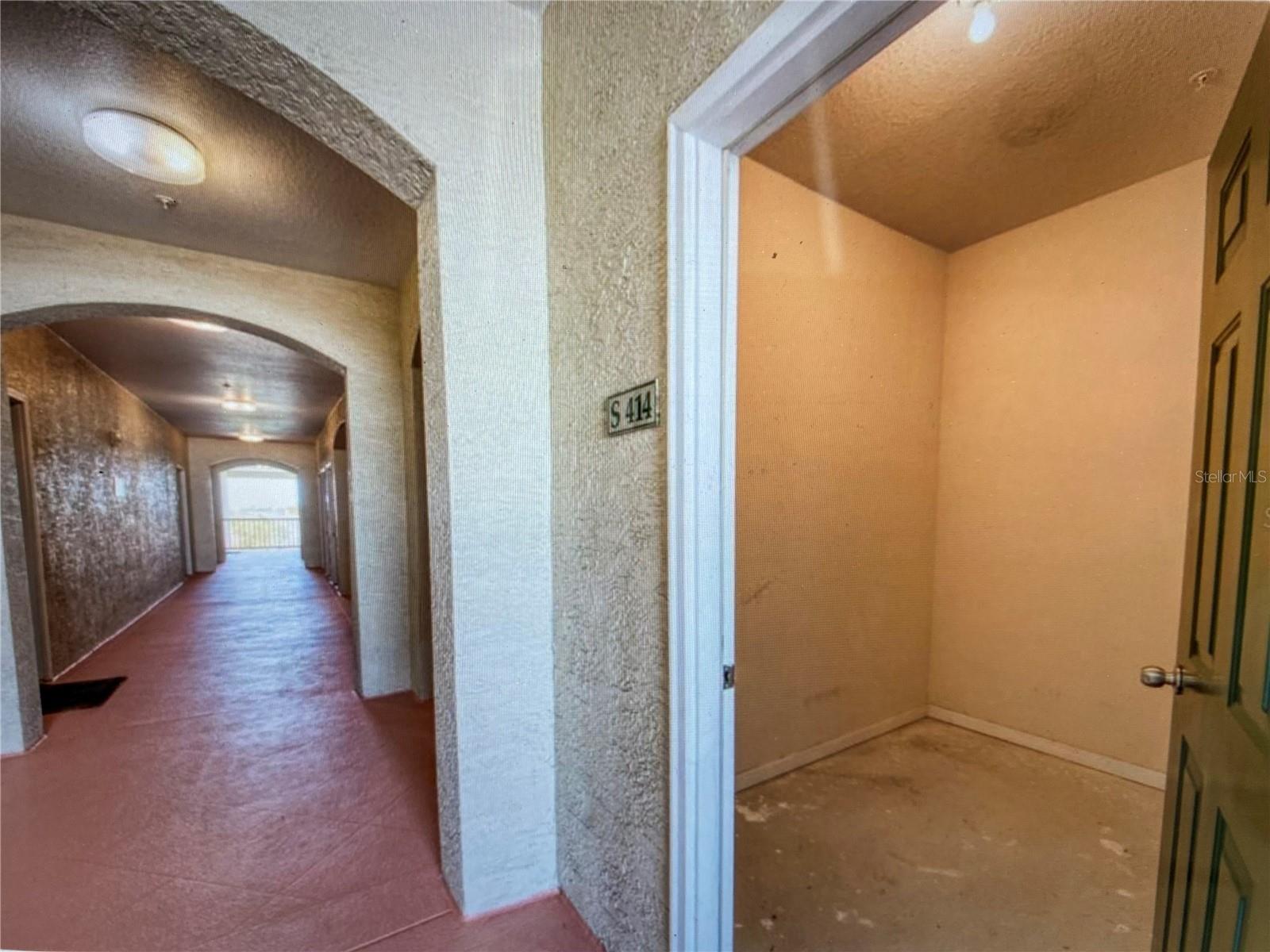 Storage In hallway near unit