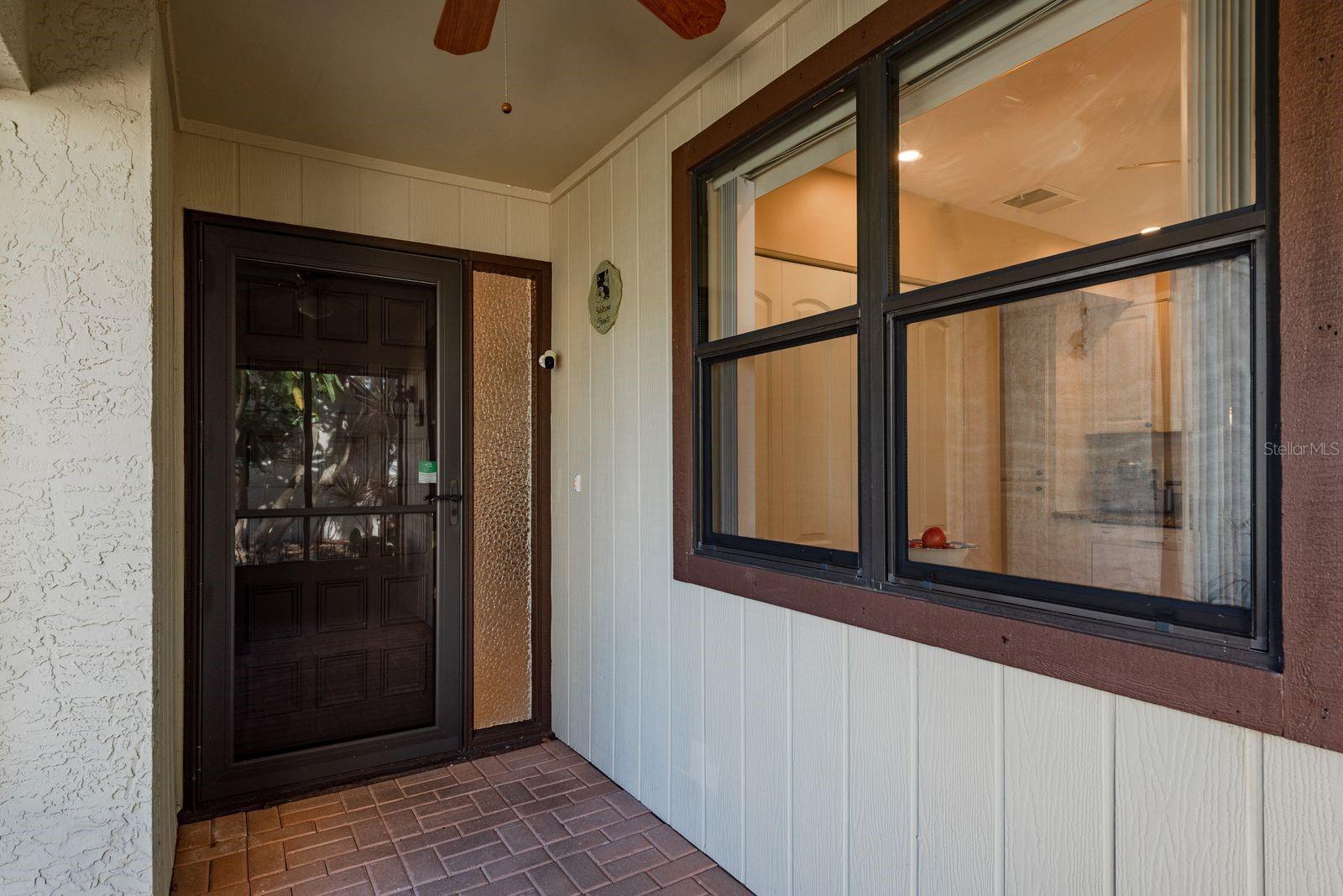 Screened front entry
