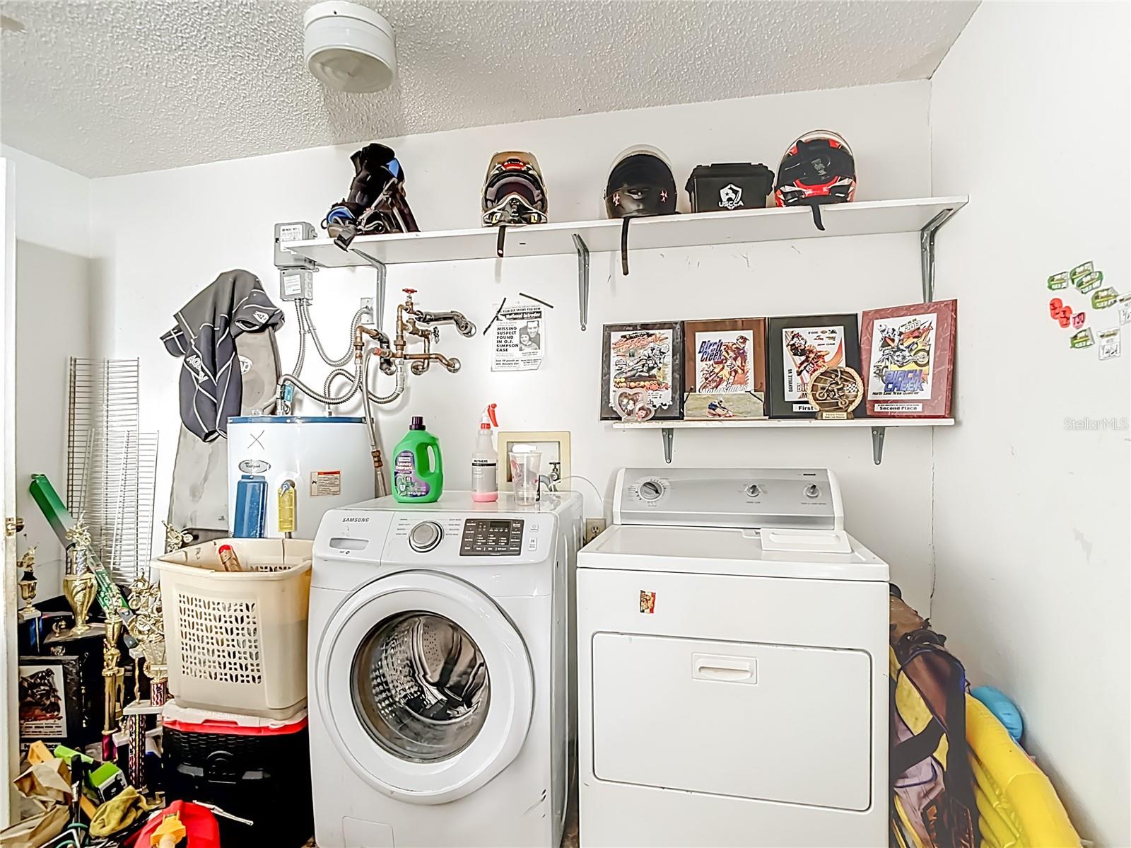 Laundry area in Garage